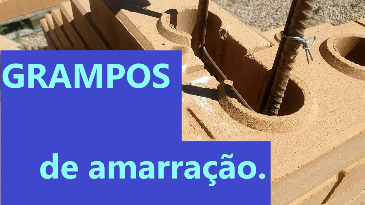 Tijolos ecológicos - Grampos de amarração.