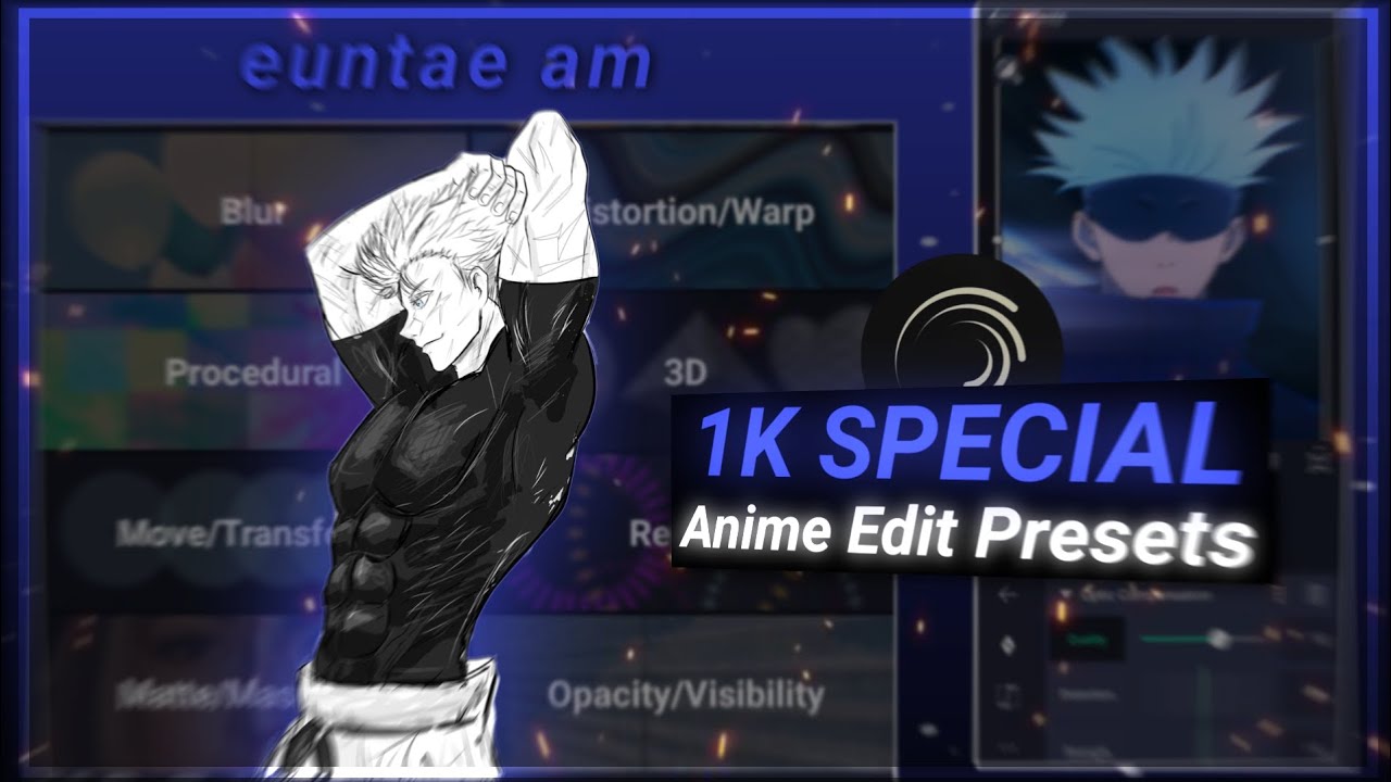 1k special edit Presets | Alight motion anime edit presets XML file