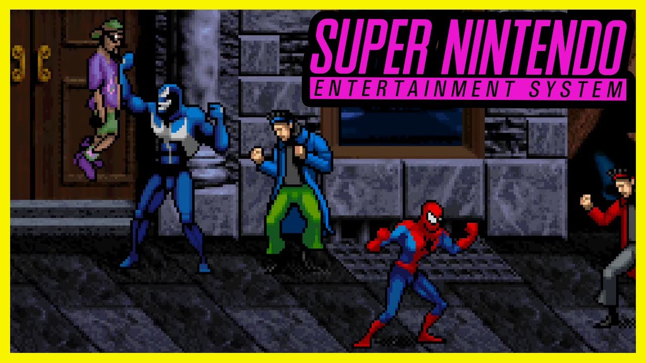 SNES Gameplay - Spiderman & Venom-Separation Anxiety [2 Players] [4K, 60fps]