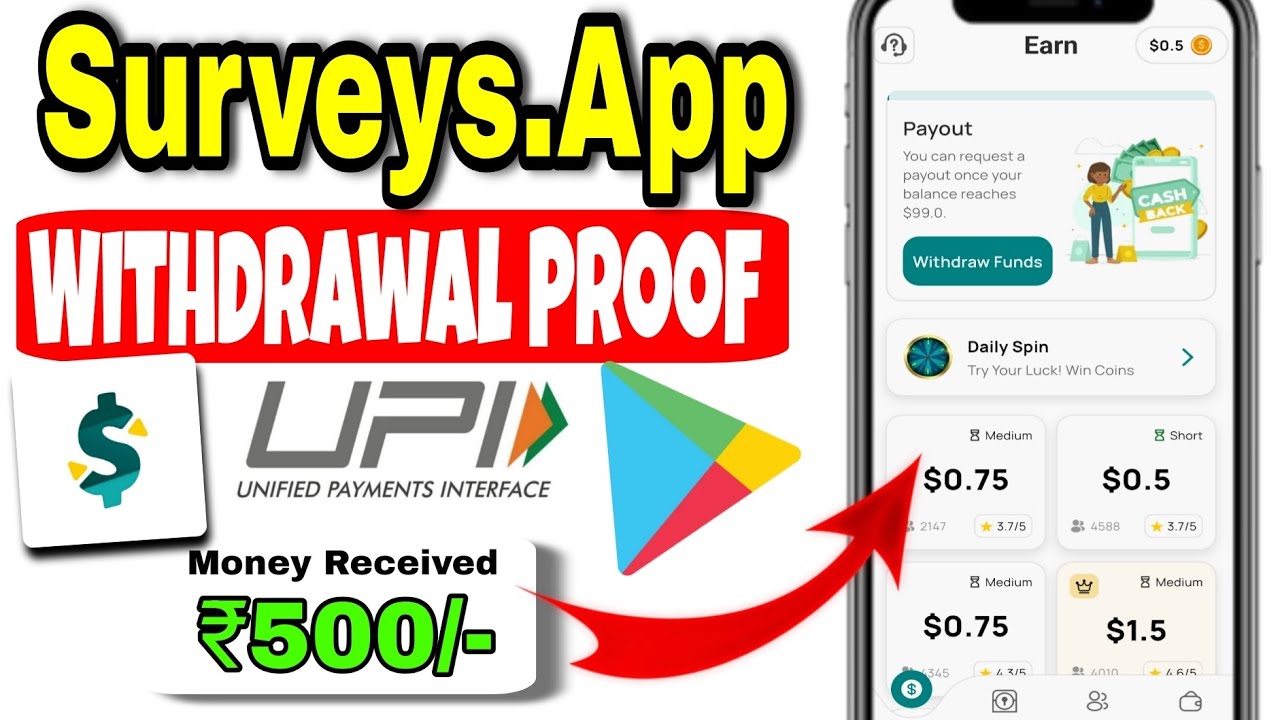 Surveys.App Withdrawal Proof 🔥🤑 Surveys App Real Or Fake 💯🤯 Paid Surveys Earning App 2026