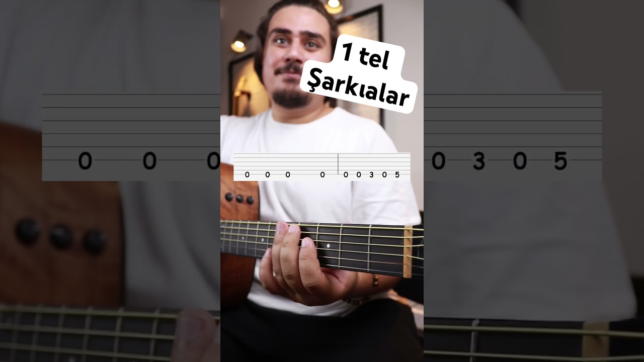 1 Tel ile Kolay Gitar Tab