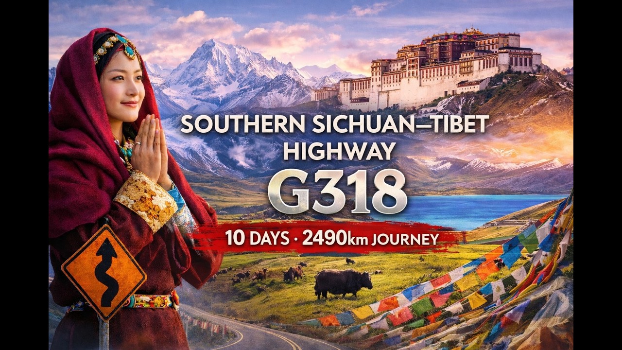 G318 Southern Sichuan–Tibet Highway | 10 Days, 2490 km Through Snow Mountains & Sacred Lands
