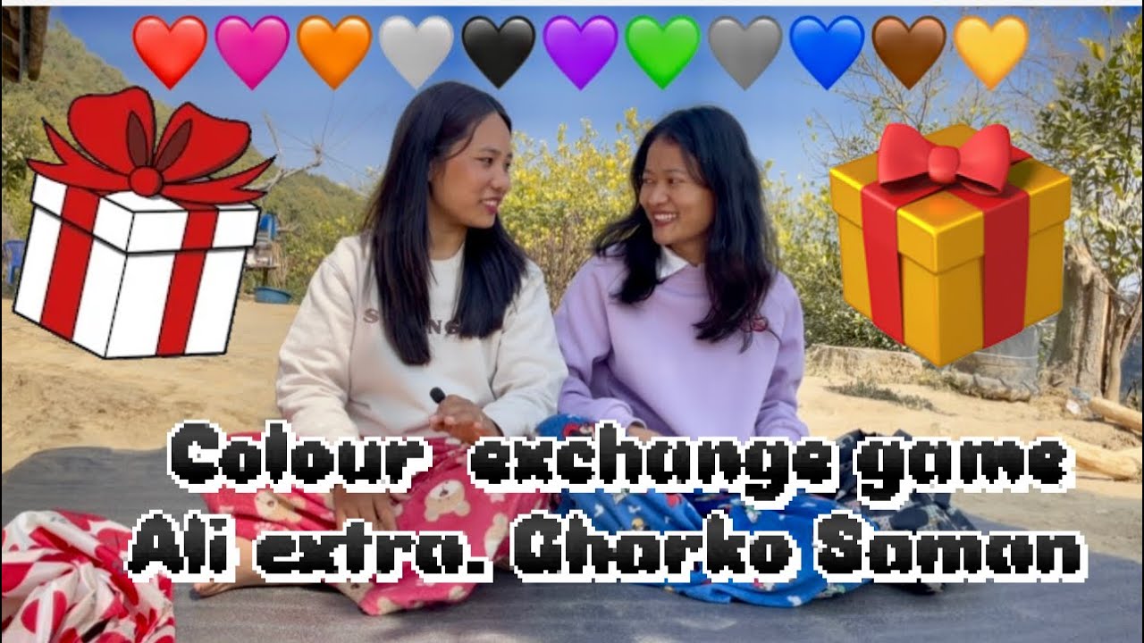 COLOUR EXCHANGE GAME ❤️🩶💙💚🤎💛🤍🩷! AAjAko hamro extra   Funny video 🤣