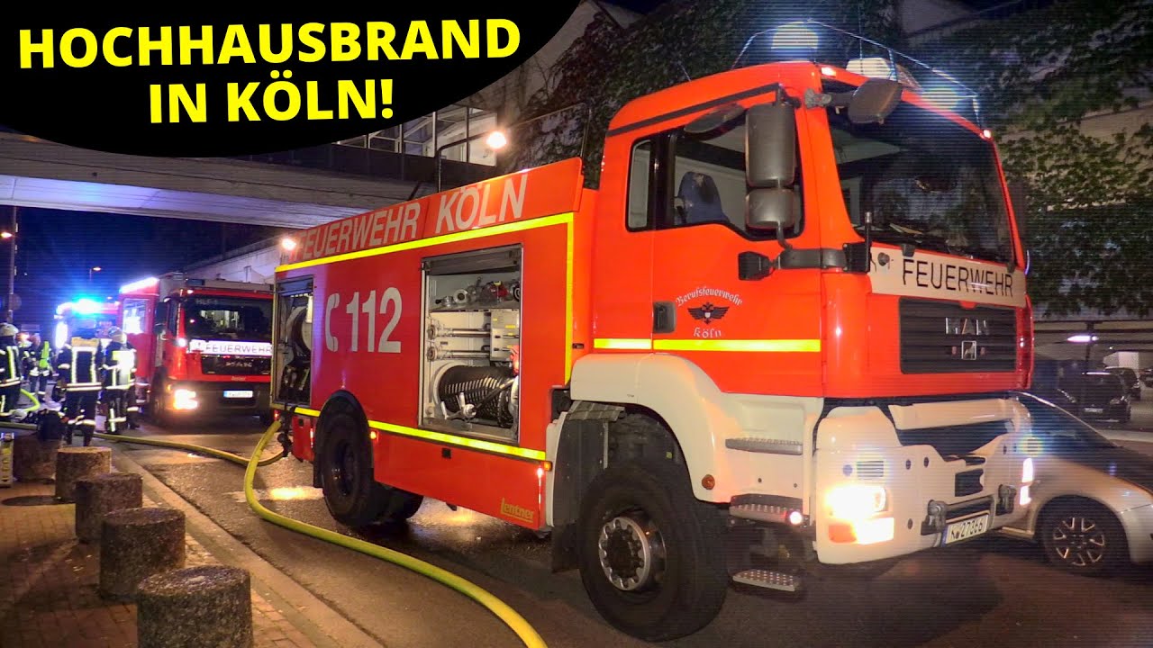 [GROßEINSATZ IN KÖLN CHORWEILER] - Hochhausbrand: Wohnungsbrand im 9. OG | Menschenrettung -