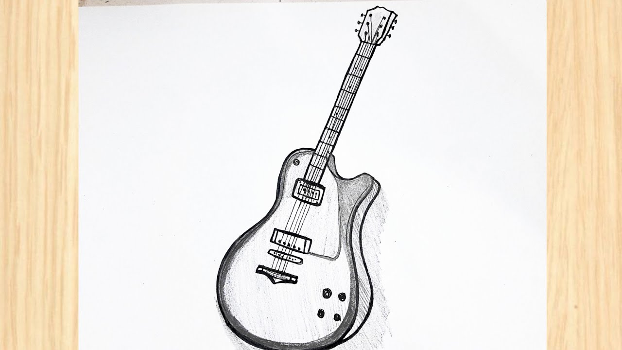 How To Draw A Guitar | Easy Guitar Drawing Step-by-Step 