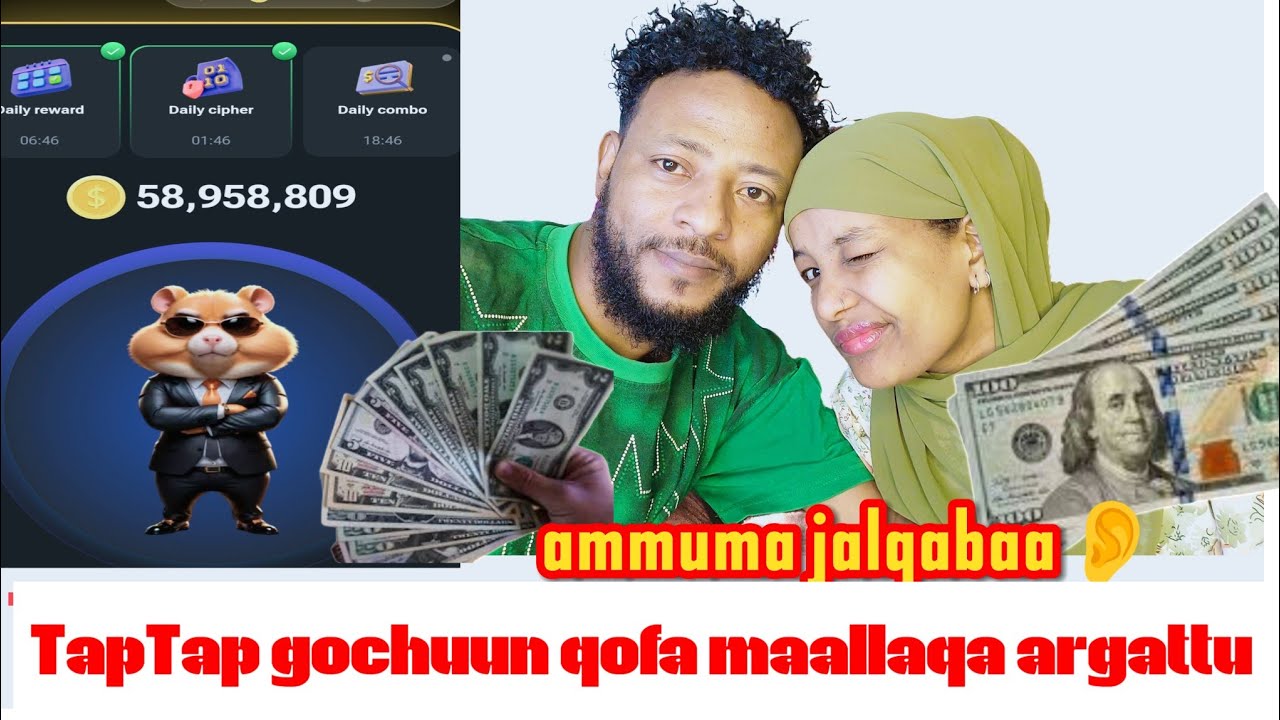 Hamster kombat Tap Tap gochuun qofa maallaqa namaa kafaluu eegalee jira dafaa jalqabaa