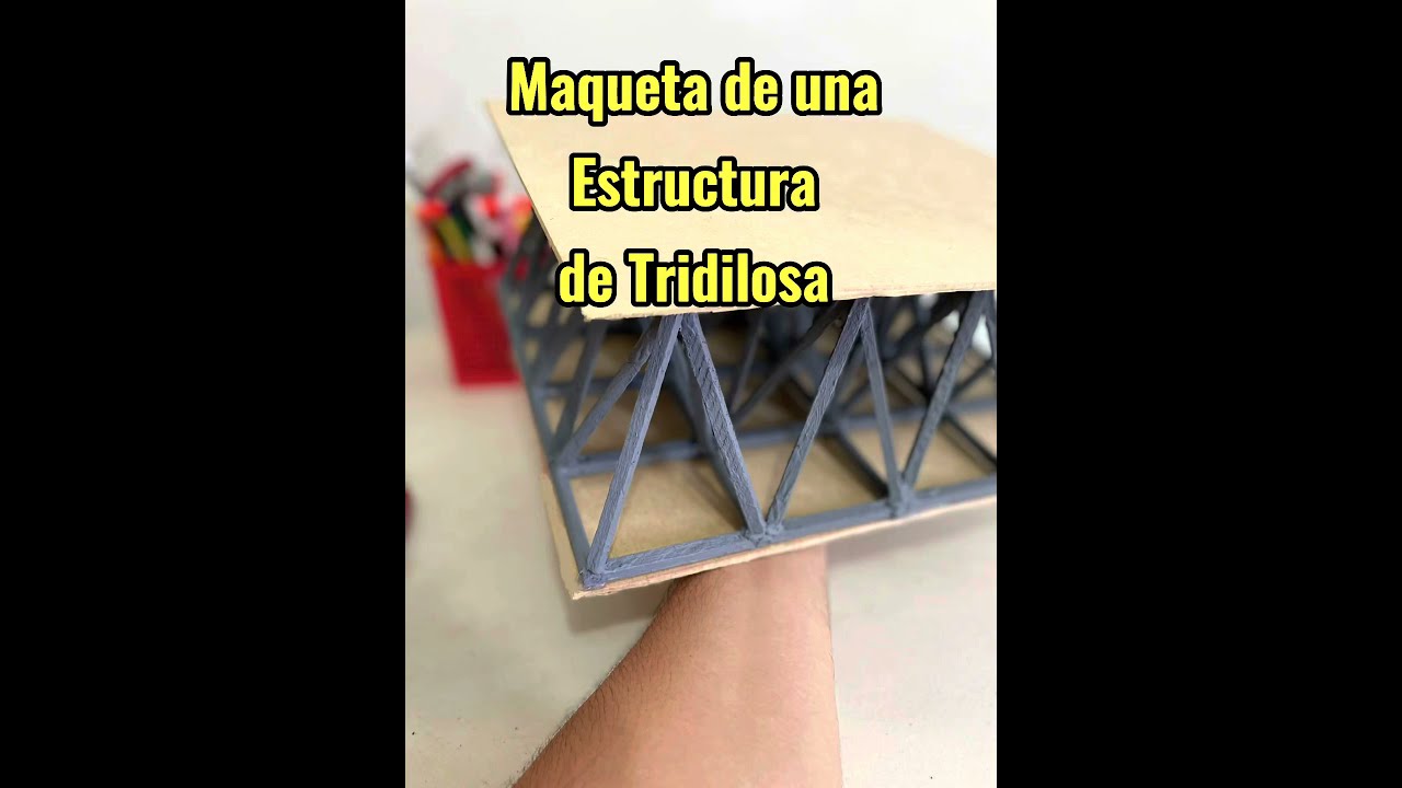 Maqueta de una estructura de Tridilosa (Tridimensional)