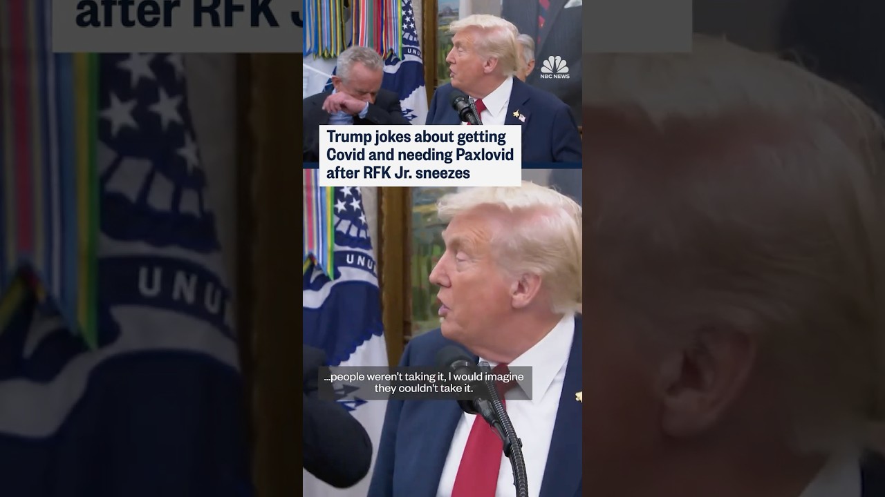 Trump jokes about getting Covid and needing Paxlovid after RFK Jr. sneezes