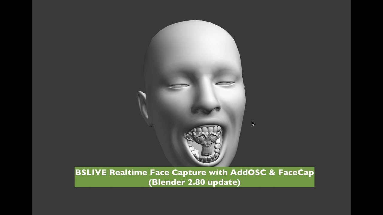 BSLIVE Realtime Face Capture Using AddOSC for Blender 2.80