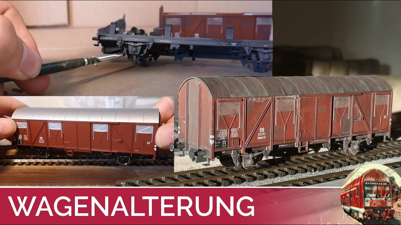 Wagen altern - alle Schritte / Modelleisenbahn in H0 Weathering, Alterung, Airbrush, Vallejo Farben