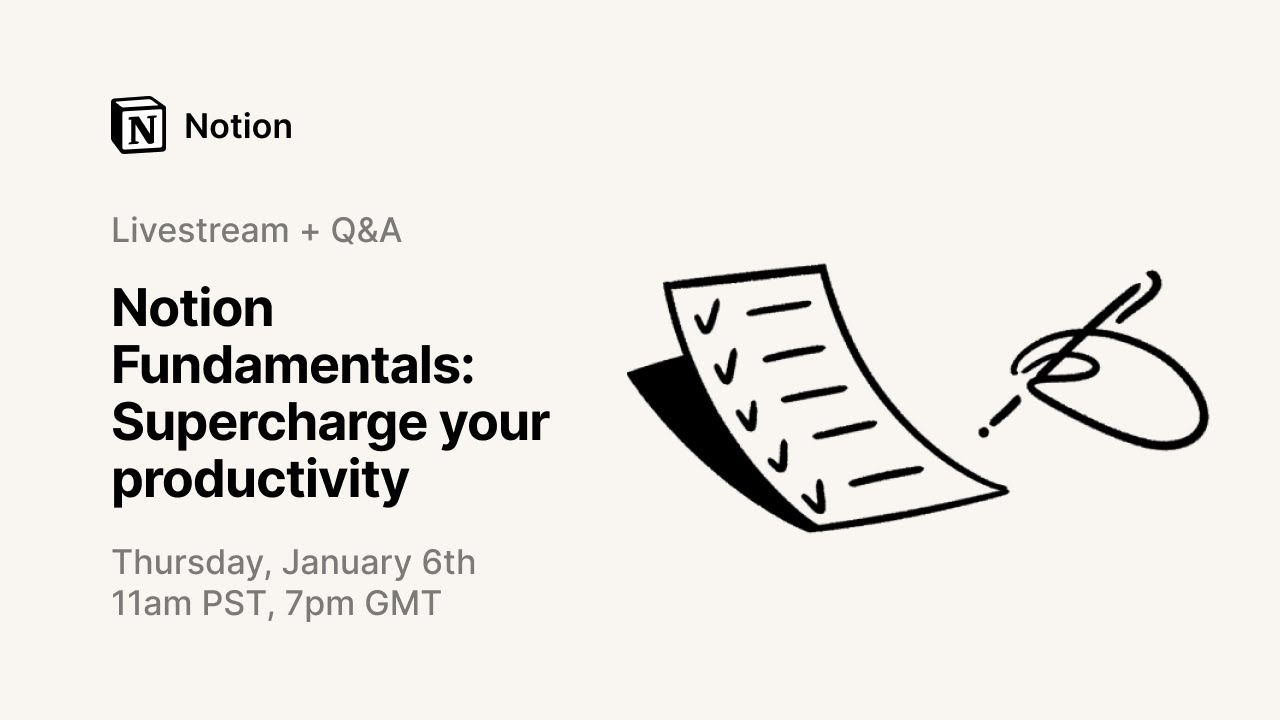 Notion Fundamentals | Supercharge your productivity with Khe Hy