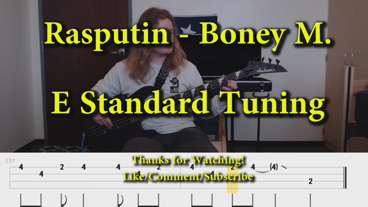 Rasputin -  Boney M. (Bass Cover) With Tabs!