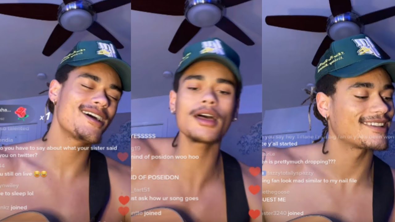 Zion Kuwonu TikTok Live 1/13/23 singing his songs & PRETTYMUCH songs