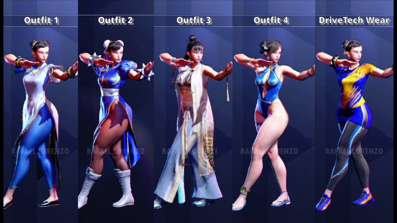 Street Fighter 6 ALL Outfits Skins Costumes SF6 HD 1080p 60 fps sf6