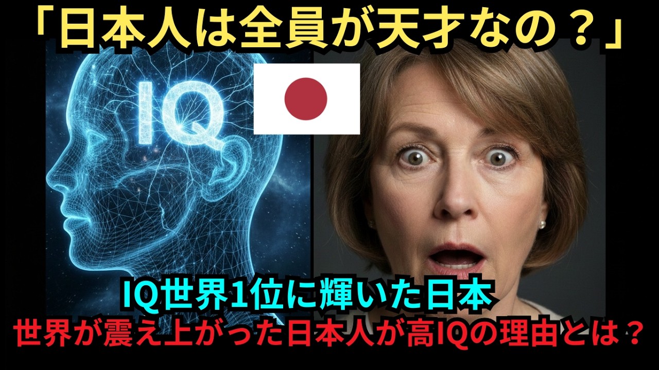 【海外の反応】「日本人は全員が天才なのか？」IQ世界1位に輝いた日本！イギリス人教授が脳のMRI画像を見た瞬間震え上がった、日本人がIQが高い衝撃の理由とは？