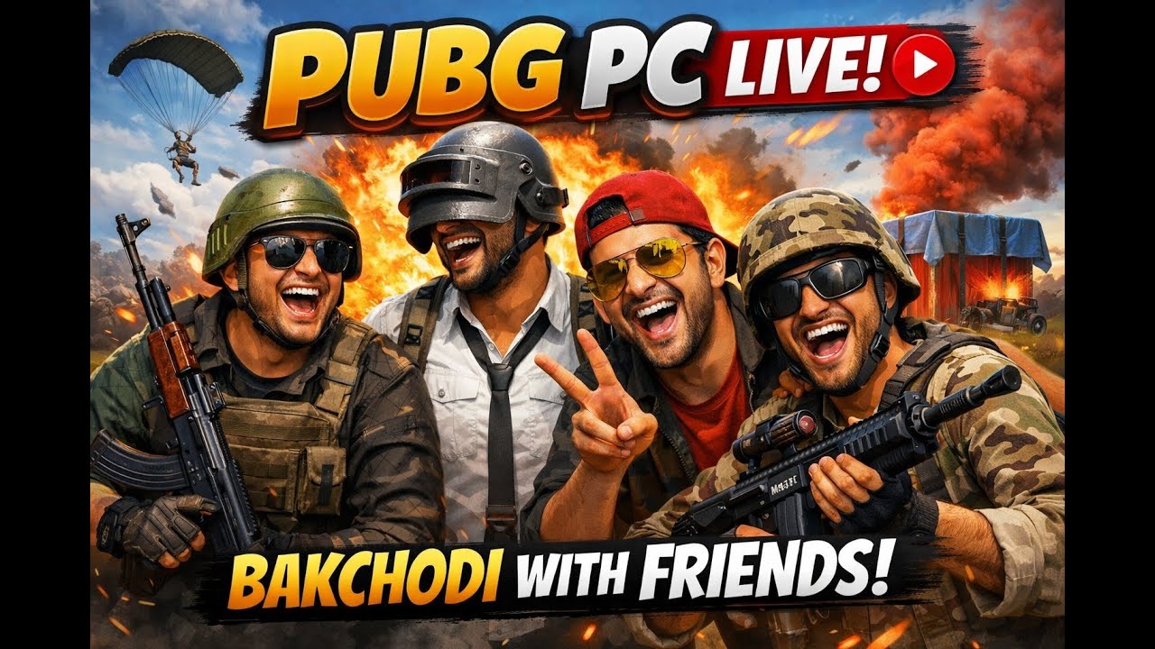 Pubg Pc With Bakchodi Aajo Live Piu Piu 🔫