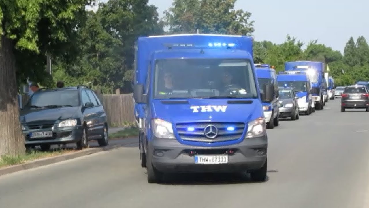THW Kolonnenfahrten zum Bundesjugendlager in Rudolstadt [Einsatzfahrten]