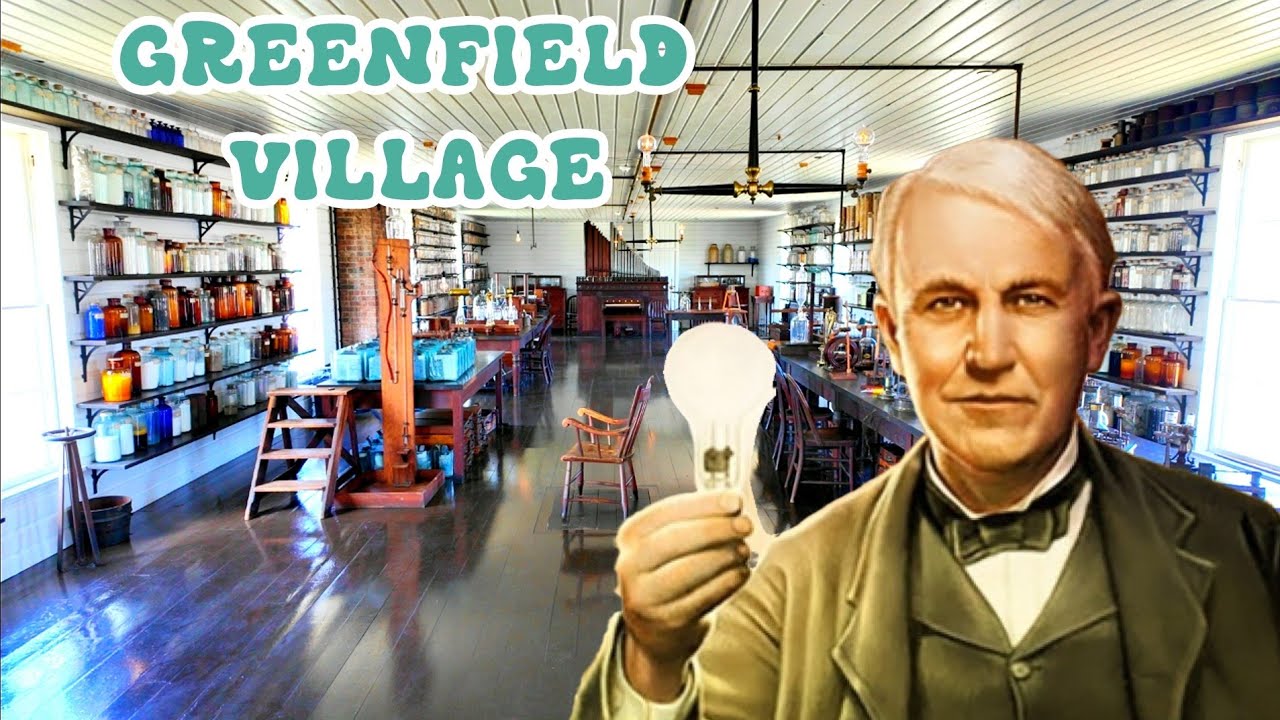 Inside THOMAS EDISON Invention Labs - PHOTOGRAPH & Incandescent Light Bulb GREENFIELD VILLAGE