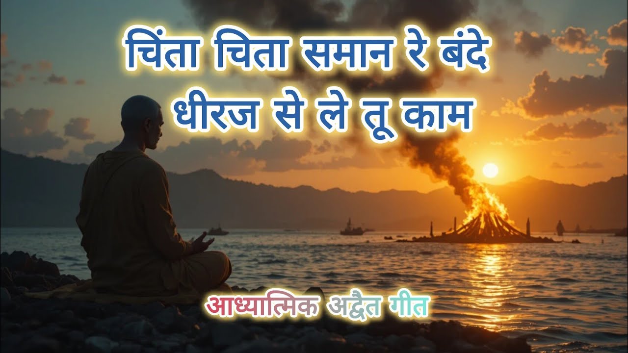 🌸 “चिंता चिता समान रे बंदे” — अद्वैत भक्ति गीत | संतवाणी की गूंज | आत्मज्ञान की राह 🕉️✨
