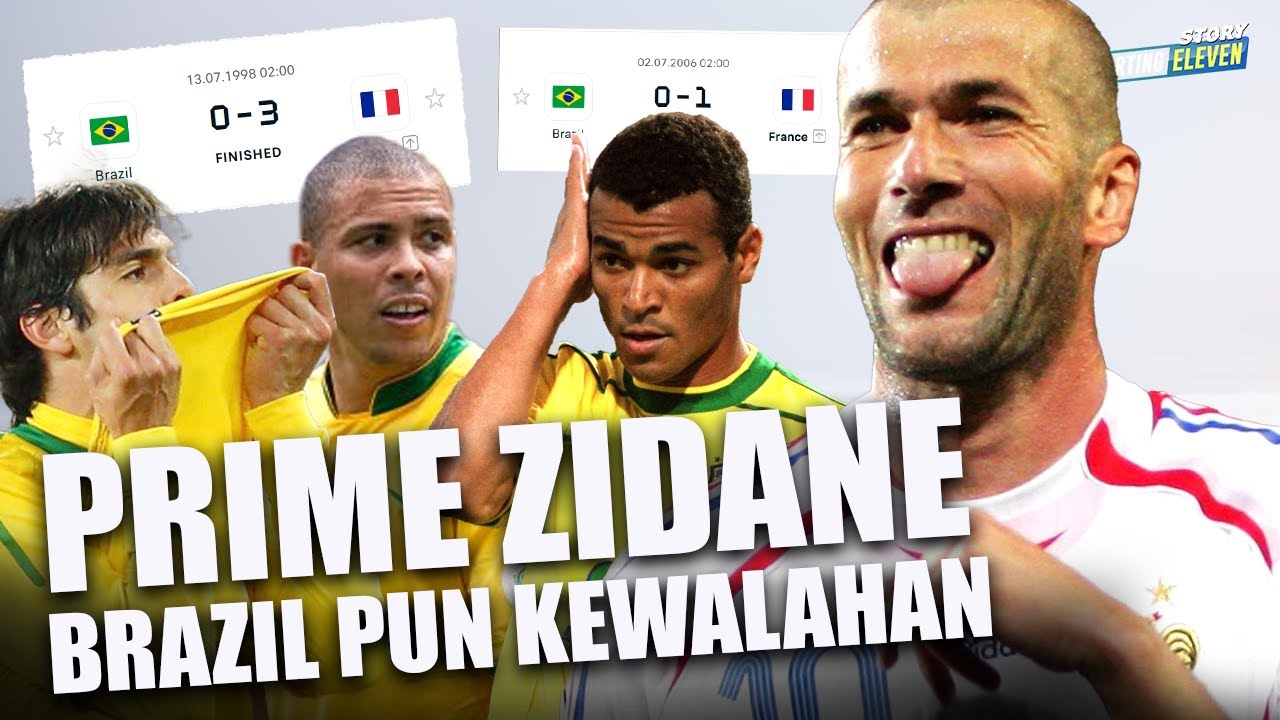 Saat Satu Zidane Sudah Cukup Untuk Rontokan Generasi Emas Brazil | Zinedine Zidane vs Brasil