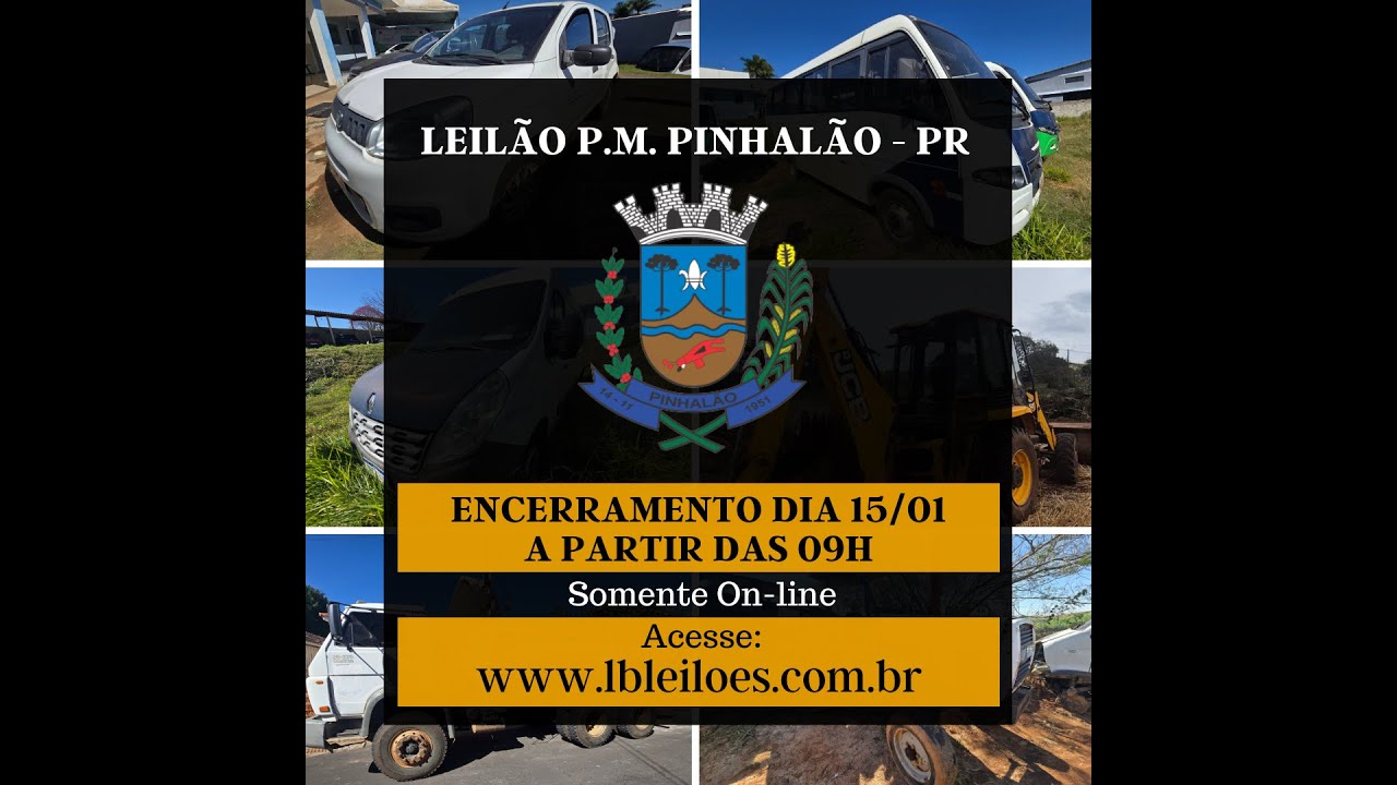 LEILÃO P. M. PINHALÃO/PR - EDITAL DE LEILÃO Nº 02/2025 - PROC. ADM. 136/2025