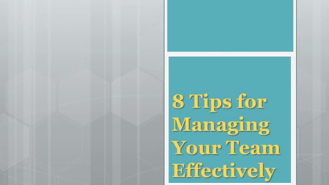 8 Tips for Effective Team Management