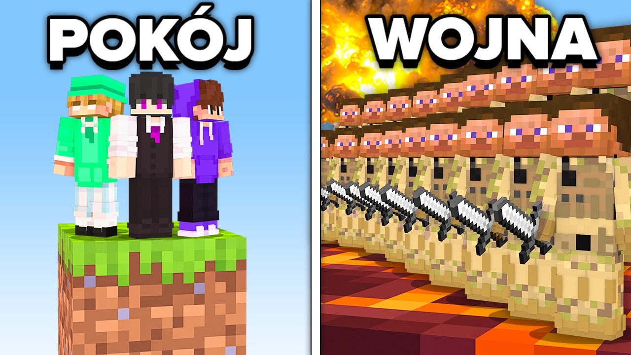 100 GRACZY symuluje CYWILIZACJĘ ONEBLOCK w Minecraft!