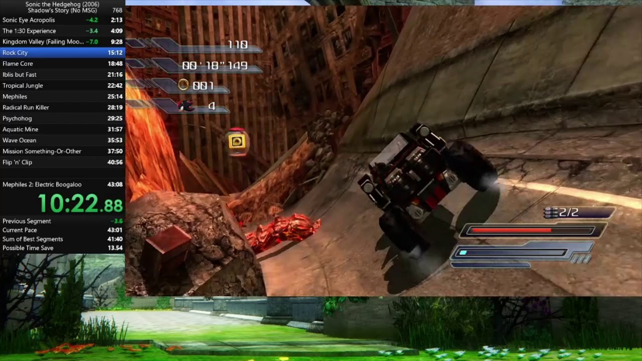 (WR) Sonic 06 Speedrun - Shadow's Story No MSG (42:44.23)