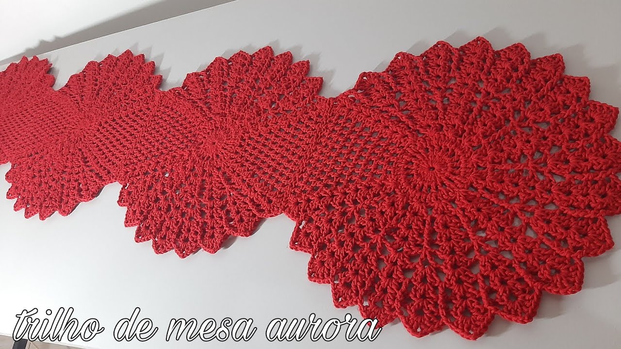 trilho de mesa em croche aurora facil rapido e economico