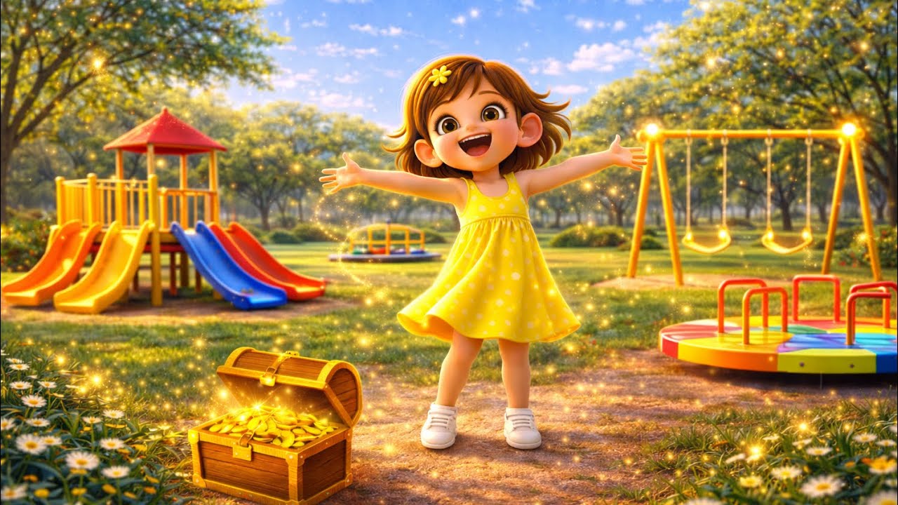 Muna’s Playground Treasure Hunt| Preschool educational learning videos | Learn Swing, Slide, See-saw