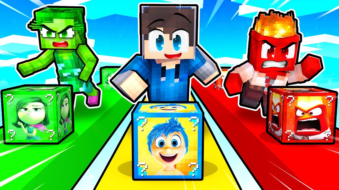 V HLAVĚ 2 vs LUCKY BLOCK RACE v Minecraftu!
