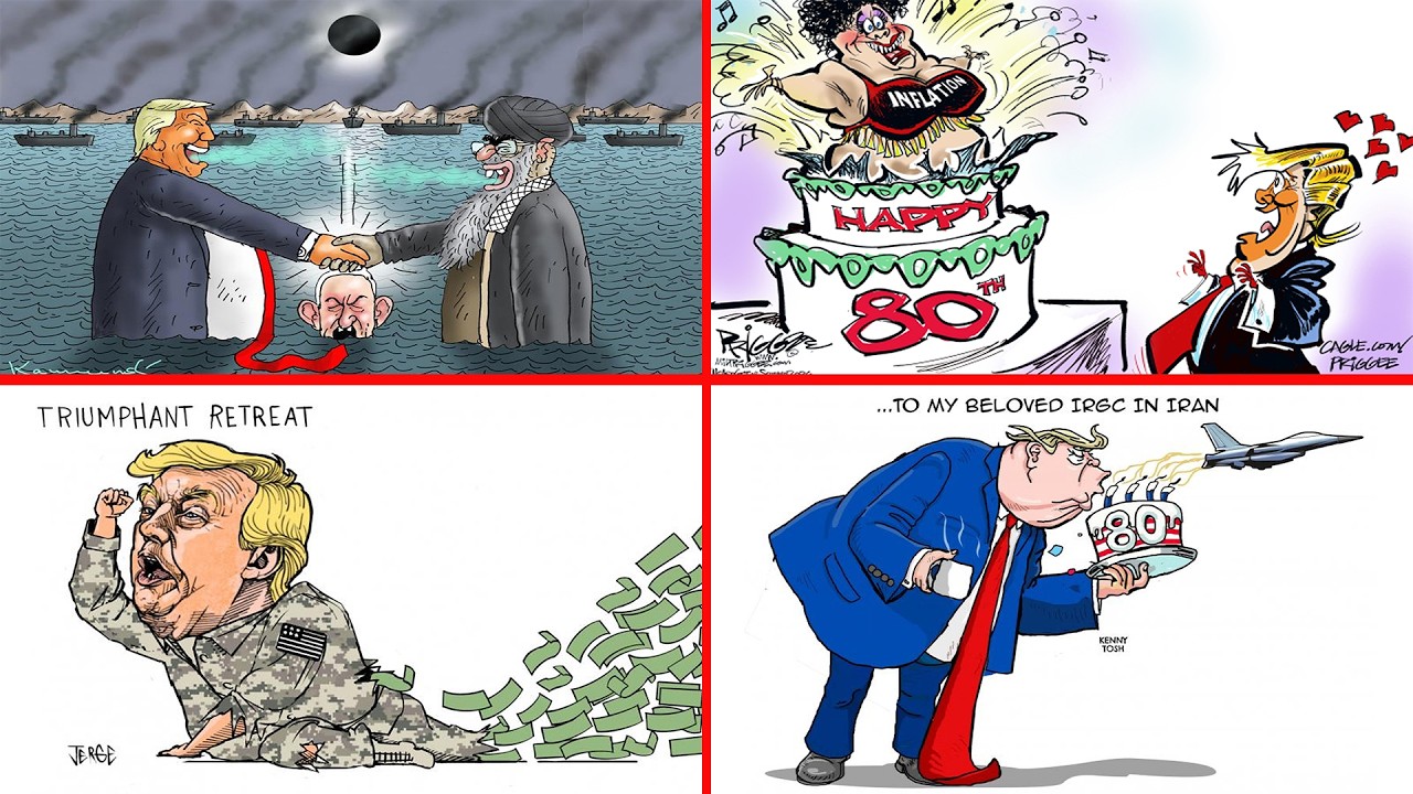 Trump Headlines Turned Into Cartoons | Viral Political Humor and Satire Compilation