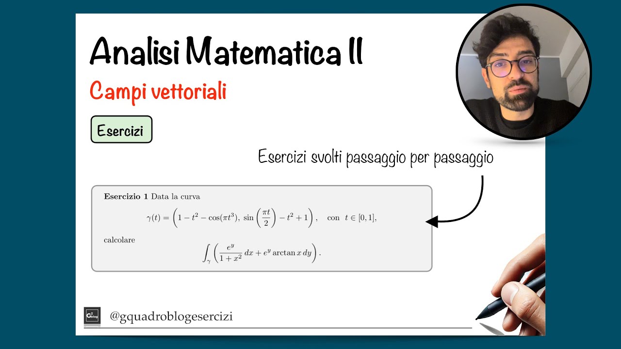 Analisi Matematica II -  Integrali curvilinei di II specie – Esercizio svolto con potenziale