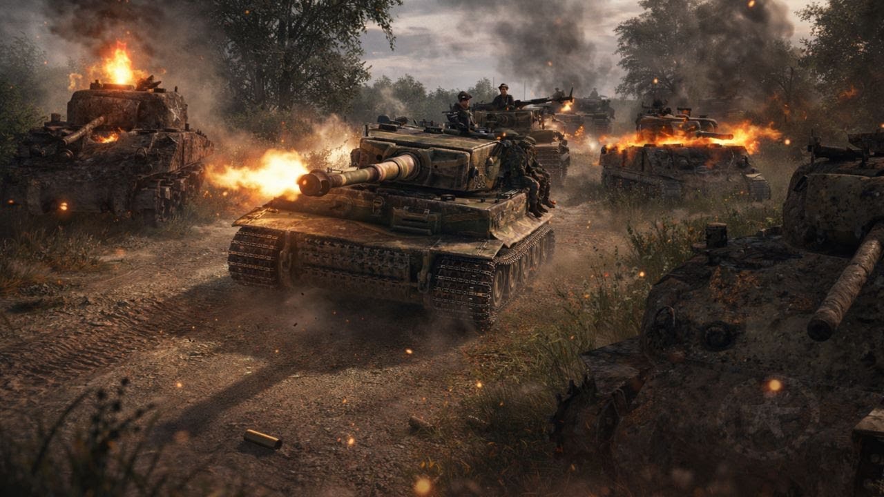 Tigers tanks are AMBUSHED by Shermans - Gate Of Hell - Normandy 1944
