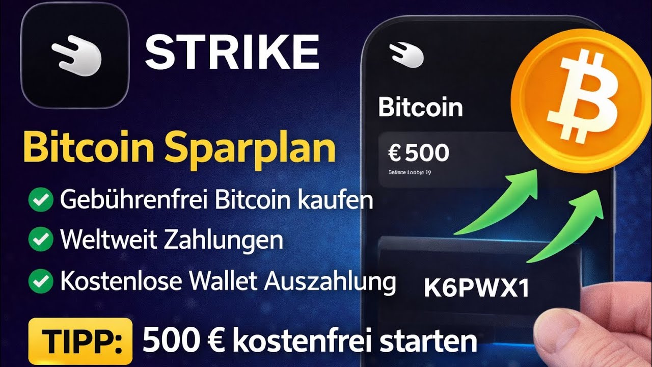 🎁 Bitcoin Sparplan ohne Geb&uuml;hren | Strike App erkl&auml;rt (+ 500 &euro; gratis Volumen)