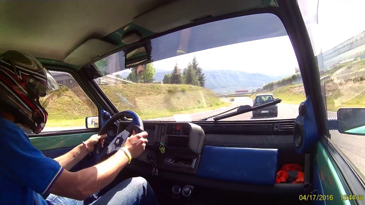FIAT PANDA 1100 FIRE (54 HP) in pista ISAM Anagni 17/4/2016 PARTE 1