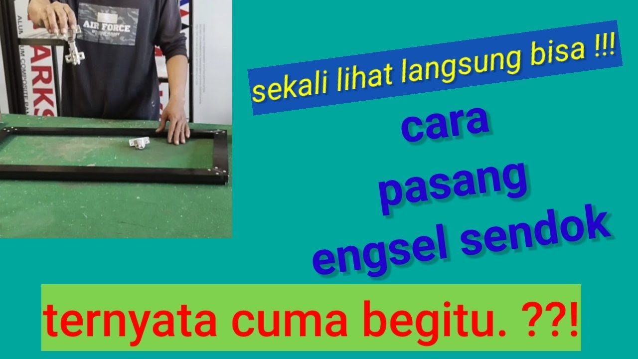 cara pasang engsel sendok untuk lemari aluminium