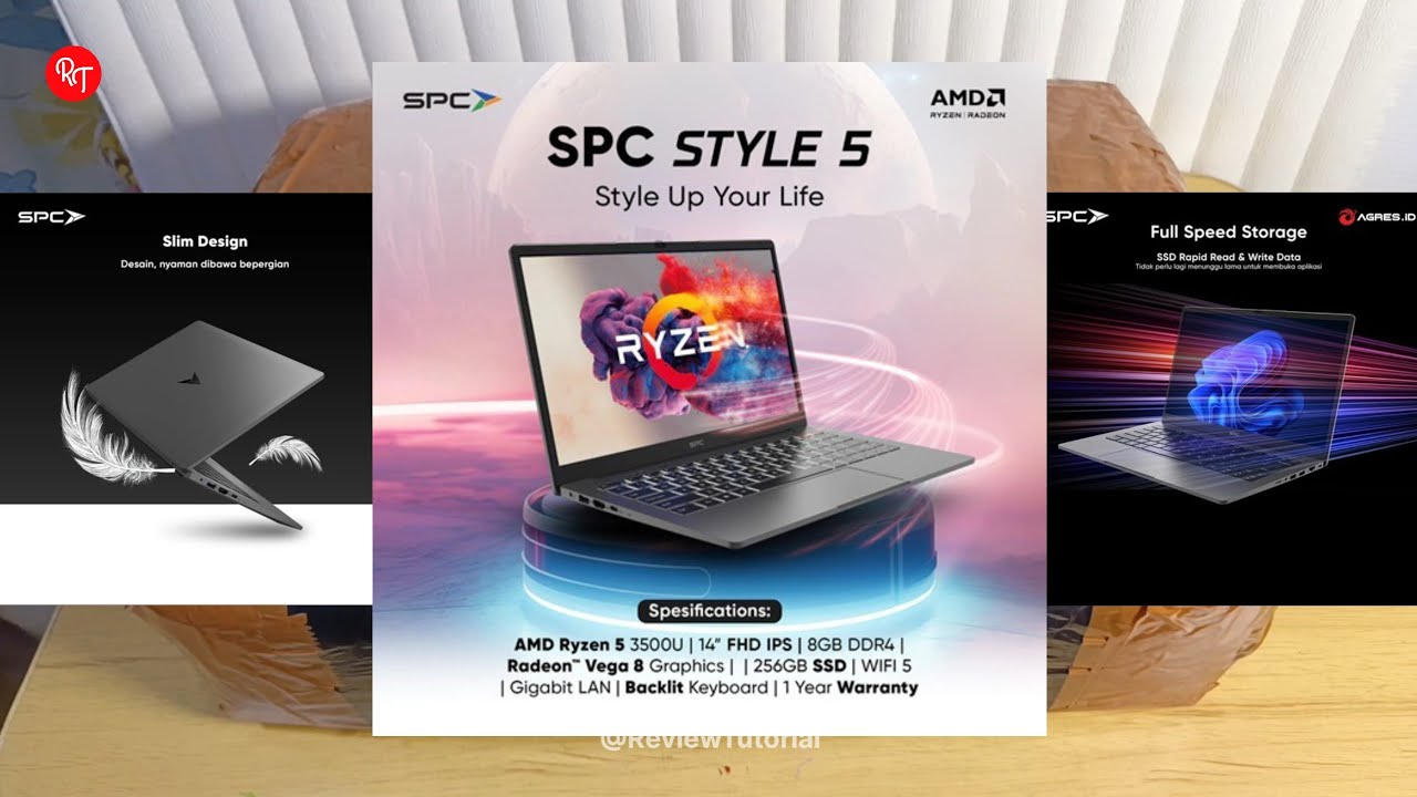 Unboxing Laptop 3 Jutaan TERBAIK! SPC Style 5 Ryzen 5 3500U - Layar IPS FHD! Ram 8/256 #rekomendasi