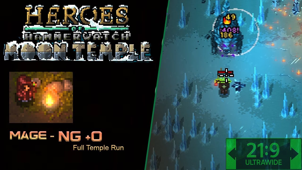 Heroes of Hammerwatch - Mage - Moon Temple NG +0  FULL RUN  [1440p Ultrawide 60FPS]