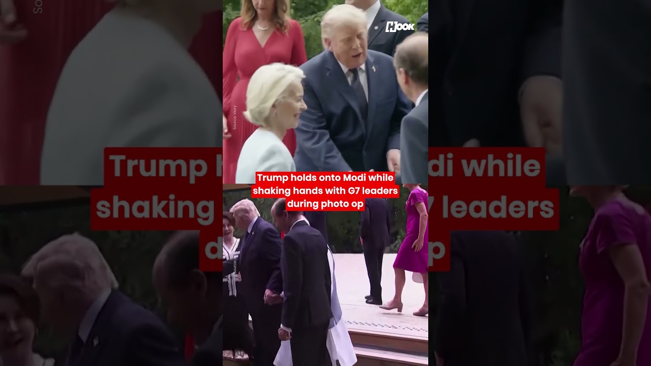 Trump holds onto Modi while shaking hands with G7 leaders