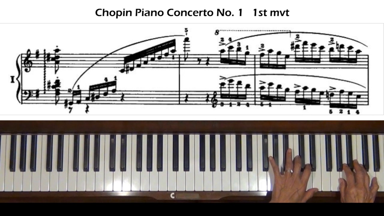 Chopin Piano Concerto No. 1 in E minor, Op. 11 Allegro maestoso Tutorial Part 1