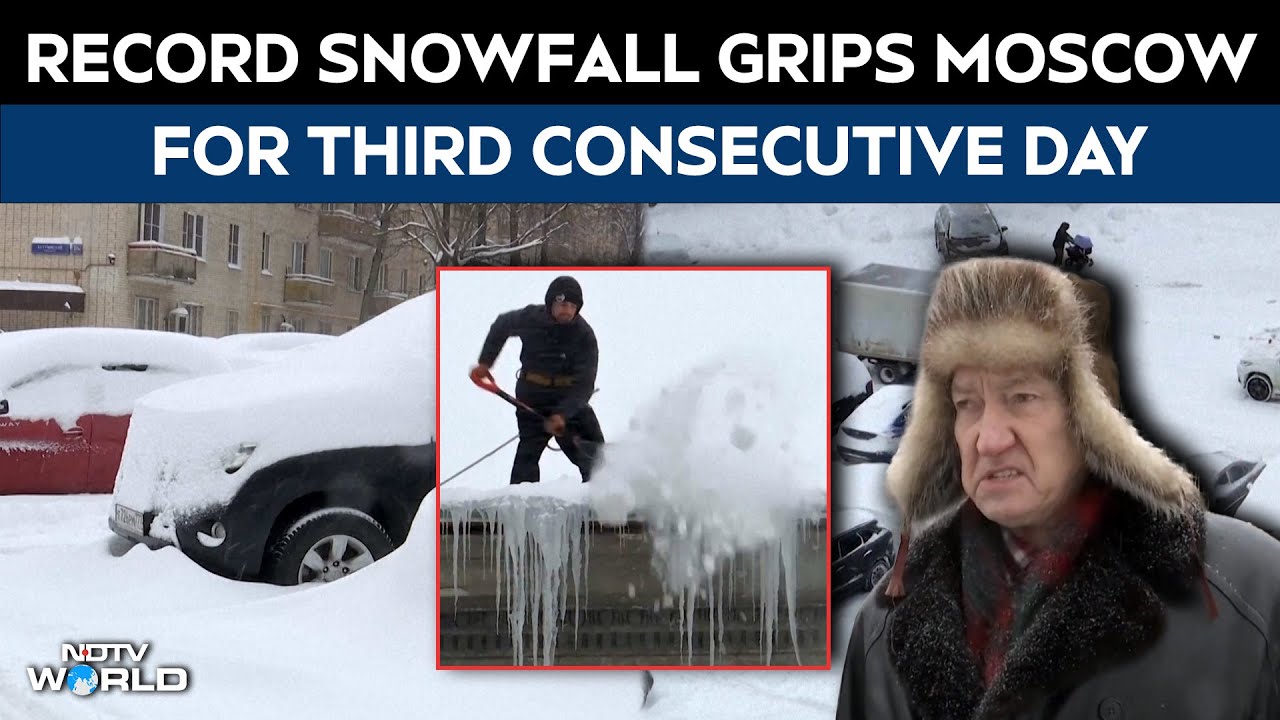 Snowfall In Russia | Record Snowfall Grips Moscow For Third Consecutive Day