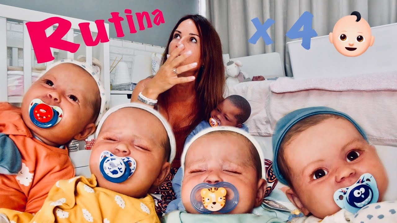 RUTINA de envío de 4 Bebés abracitos  Sage Realborn