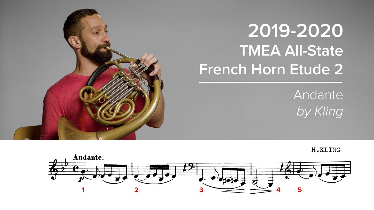 2019-2020 TMEA All-State French Horn Etude #2 - Andante by Kling