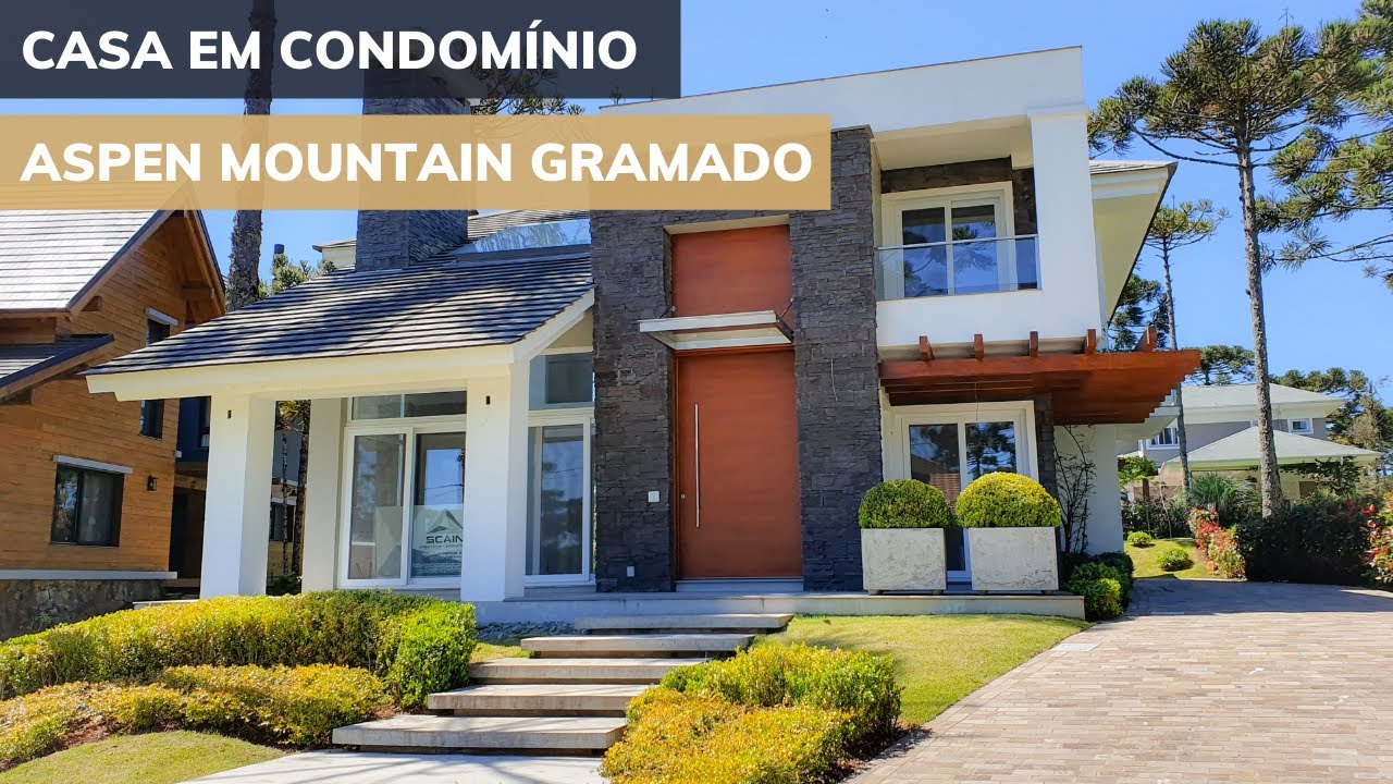 Casa 4 dormitórios no Condomínio Aspen Mountain em Gramado RS - Imobiliária Moura & Cruz
