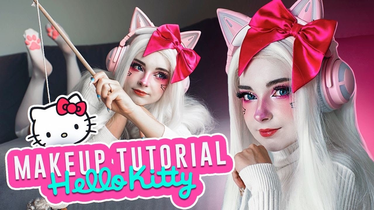 HELLO KITTY - Cosplay makeup tutorial ❤️【NataliMix】