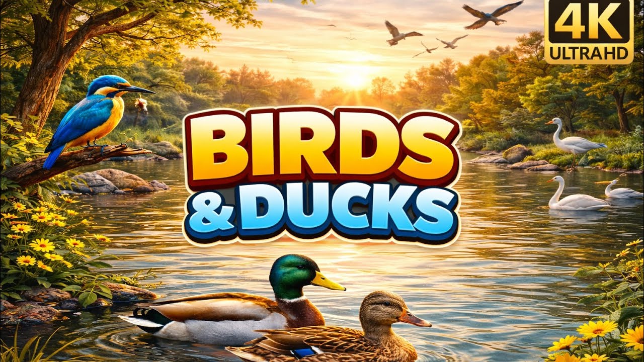 Birds & Ducks in Nature | Peaceful Long Relaxing Video