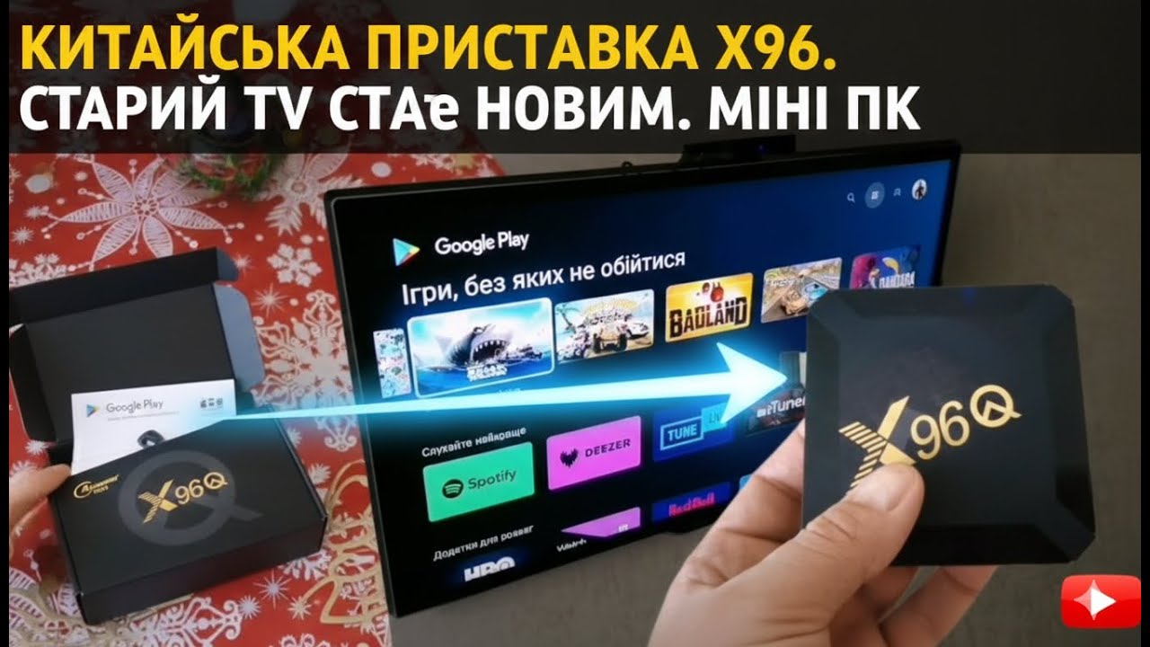 Китайская приставка Х96Q. Старый ТВ 📺 становится новым. Мини ПК