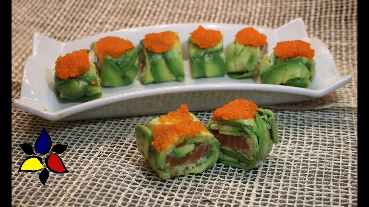 Avocado Roll with Salmon or Crab (keto, grain free, sugar free)
