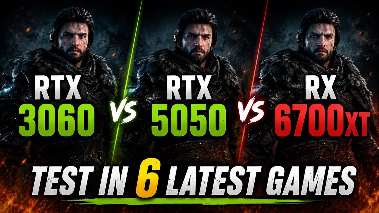 RTX 3060 vs RTX 5050 vs RX 6700 XT  - Test In 6 Latest Games Of 2026 !